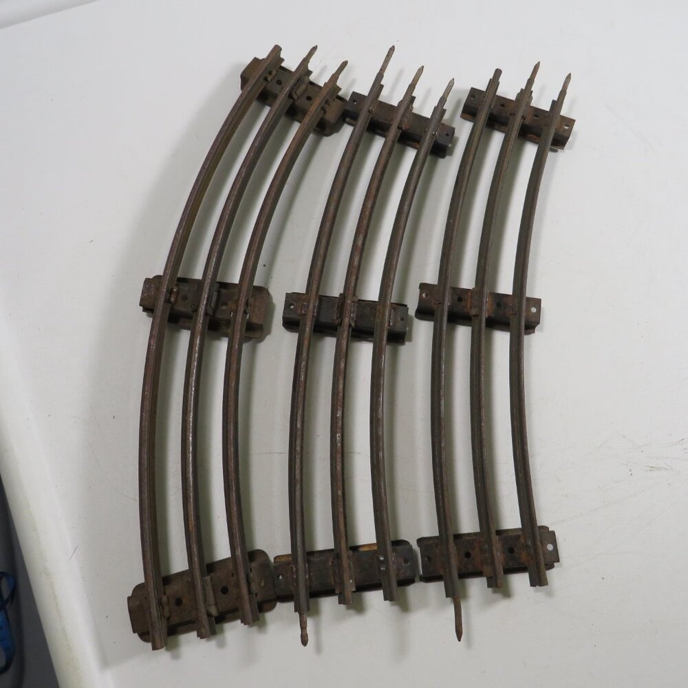 Pre-WWII 1930s Lionel Train Track #5 (3) pieces METAL railroad
